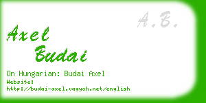 axel budai business card